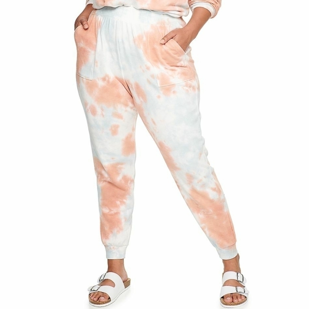 Sonoma Banded Cuff Jogger Sweatpants Sage Dye Effect - 4X